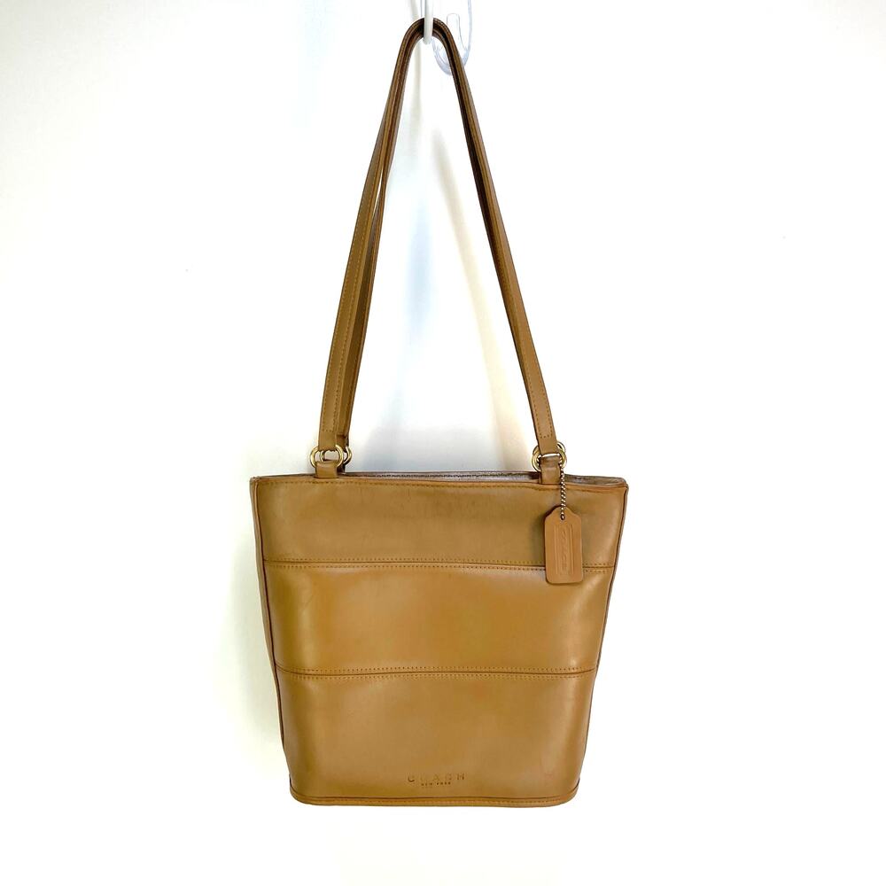 Coach Tribeca Shopper 9098 Toffee Leather Purse Bag Handbag